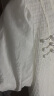 百图betu女装2024夏季新款衬衫圆领泡泡袖盘扣设计短袖衬衫女2403T54 米白 S 晒单实拍图