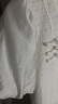 百图betu女装夏季新款衬衫圆领泡泡袖盘扣设计短袖衬衫女2403T54 米白 S 实拍图