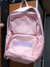 斯凯奇书包女小学生轻便减负大容量简约可DIY新款初中运动双肩包 L424K129-01F6 冰粉色 实拍图