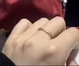 周大福碎冰冰碎金金男女对戒黄金戒指14号约2.25g EOF1216生日礼物 实拍图