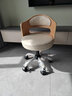 实木小巧电脑椅子简约书桌学生升降椅书房椅家用靠背美容美甲转椅 本木米白色头层牛皮 实拍图
