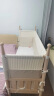 巴布豆（BOBDOG）拼接床 婴儿床 实木床边床高护栏宝宝床加宽床边床儿童床 高同学 旗舰-160*60+米咖+椰棕床垫 晒单实拍图