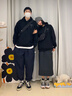 真维斯卫衣男春秋款2025新款潮牌男士连帽外套加绒加厚宽松大码学生上衣  黑色(运动柒胸标_大背标) XL (180) (不起球不掉色) 实拍图
