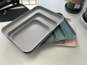 康丰（KANGFENG） 创意托盘家用放茶杯长方形杯子水杯茶盘ins风茶杯盘杯盘拖盘塑料 恬静粉-大中小三件套 实拍图