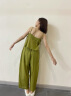 朵朵·可可24夏季新款简约吊带性感美背凉感九分裤睡衣女家居服套装 军绿 155(S) 晒单实拍图