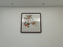 颜堂餐厅装饰画国画客厅水墨挂画中式玄关花鸟壁画卧室床头装饰画柿子 事事如意-实木画框+有机玻璃 红木色圆角-85*85厘米 实拍图