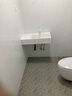 doporro德国人造石一体台上盆壁挂式洗脸盆家用挂墙式洗手盆 75cm亮光白-右盆 实拍图