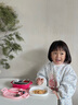 奥克兔兔（Octoto）宝宝餐盘婴儿辅食碗1-3岁儿童多功能便携316L不锈钢食品级饭盒 嘟嘟粉(餐盘+叉勺+吸盘) 实拍图