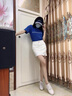 红蜻蜓半身裙牛仔短裙女2025年夏季新款女装高腰防走光a字女士包臀裙子 白色短裙 L 实拍图