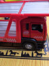 MINI AUTO合金汽车模型声光开门玩具彩盒康明斯卡车道路清障车拖车高速公路 汽车运输车 红色 实拍图
