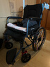 owhon轮椅老人轻便折叠减震铝合金大轮便携上飞机旅行老年残疾人手推车 四轮减震款【20寸镁合金轮+强承重】 实拍图