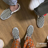 VANS范斯官方 Asher黑白棋盘格夏日一脚蹬女鞋帆布鞋 黑白棋盘格(男款) 40.5 实拍图