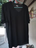 空哲  冰丝短袖t恤男夏季无痕网格运动速干透气半袖体恤薄款潮流  V领黑色 2XL 实拍图