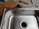 柯邦不锈钢水槽洗菜池水槽单槽一体拉丝加厚不锈钢洗菜盆厨房阳台水槽 单冷龙头套餐 升级加厚60*43 实拍图