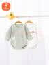 贝瑞加（Babyprints）婴儿包屁衣2件装纯棉连体衣男女宝宝纯棉三角爬服护肚柔软 绿66 实拍图