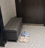 舒梵匠事轻奢家用门口换鞋凳皮质简约沙发凳可收纳单人小凳子双人床头凳服装店休息凳 双人-高级灰 实拍图