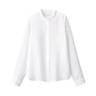 MUJI MUJI 女式 亚麻水洗 立领衬衫 长袖 740158 BCB08A0S 暗黄色 M 实拍图