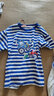 巴布豆儿童t恤夏季新款男童短袖舒适条纹半袖薄款吸汗上衣高级感童装 蓝 巴布挖机 130 实拍图