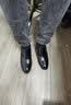 老爷车男鞋高档牛皮男士皮鞋春秋正装商务皮鞋男增高保暖软底中年爸爸鞋 GZ9608-1黑色【增高单鞋款】 38 (240mm) 标准码 实拍图