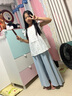 浪莎休闲裙裤女夏季2025薄款冰丝阔腿裤半身裙女小个子高腰显瘦a字裙 清新蓝【透气+防走光内衬】 S 【推荐80-100斤】 实拍图