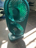 倍为12英寸120°摇头桌面风扇静音电风扇循环电扇台扇办公室宿舍床头多功能台式迷你usb风扇40000mAh 插电款-森林绿-12寸双轮大风力带摇头 实拍图