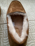 OZZEG澳洲豆豆鞋男士冬季休闲棉鞋保暖加绒羊皮毛一体磨砂驾车真皮鞋 咖啡色 42 晒单实拍图