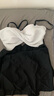 柯帛新款泳衣女韩国ins遮肚显瘦小胸聚拢游泳简约高雅可拆卸裙摆 黑白撞色 M码(86-98) 实拍图