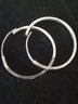 玖长时【闪方】999纯银耳环女士款足银大耳圈光面银耳饰生日礼物送女友 999足银一对 30mm【重约3g】 实拍图