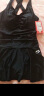 李宁（LI-NING）泳衣女士修身遮肚显瘦连体裙式温泉游泳衣保守大码泳装 020-1黑色 2XL 实拍图