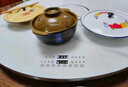 芝梵饭菜保温板加热菜板保温板暖菜板家用带电磁炉火锅暖菜板+火锅+自动旋转家庭旋转餐桌加热转盘 大理石纹-银边丨1米【电动手动转】电磁炉火锅款 实拍图