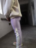 迪士尼（DISNEY）童装儿童女童运动打底裤吸湿速干拼接修身裤子24春DB411ZE02紫140 实拍图