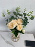 顺之谜北欧ins洋牡丹假花仿真花束摆件客厅桌面摆设装饰花室内餐桌花艺 5头洋牡丹浅粉色+金色花器+qy 实拍图