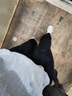 无印良品 MUJI 女式 亚麻水洗 七分袖罩衫 BCA01C0S 烟熏蓝色X条纹 M 实拍图