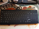Double Shell超静音键盘蓝牙无线有线三模防水薄膜键盘图书馆可用可水洗多系统平板ipad/Mac/WIN电脑笔记本便携 C96黑色键鼠套装 实拍图