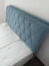 瑾年世家 绒布床头靠垫榻榻米床头软包大靠背垫自粘床头靠枕免洗床头罩套 高级灰(蓝灰) 150*60*10厘米(有床头)[套上] 实拍图