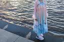 安妮优儿（Anneyol）汉服女童秋款2025新款古风连衣裙女孩唐装儿童超仙古装裙子春秋 粉红色 140 实拍图