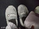 安尚芬包根大码棉拖鞋男秋冬加厚全包情侣保暖居家舒适厚底防滑毛毛拖鞋 浅灰【保暖防寒】 42-43 适合40-41 实拍图