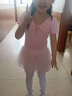 艾舞戈儿童舞蹈服女童专业练功服幼儿芭蕾舞裙衣服小女孩纱裙中国舞服 粉色-短袖 140 实拍图
