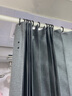 福尔沃兹 浴帘套装免打孔防水布卫生间防霉磁吸磁性高级折叠浴室隔断帘 灰色/不含伸缩杆 高200x宽180(墙距151~180适用) 实拍图