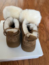 百丽厚底舒适雪地靴女商场同款羊毛加绒短靴A4F1DDD3 黄色 38 实拍图