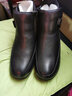 翁 不倒翁冬季防滑老年鞋 保暖皮鞋 中老年雪地鞋防滑棉鞋妈妈鞋17555-b 黑色（黑底） 37 实拍图