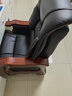 粤尚邦（YUE SHANG BANG）老板椅真皮商务电脑椅家用大班椅可躺总裁座椅人体工学椅子办公椅 黑色牛皮加按摩带搁脚 实拍图