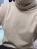 诚景高领一体绒加绒加厚打底衫男棉长袖冬秋衣上衣T恤内衣保暖卫衣男I 杏色加厚加绒 L 实拍图