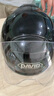 DAVID头盔电动车夏季3c认证哈雷摩托车半盔大头围新国标A男女士夏季通风透气防晒安全帽 黑飞轮长透镜+透短镜 实拍图