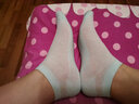 浪莎船袜女纯棉短袜运动浅口网眼袜子糖果色花纹薄款隐形袜 100%棉船袜 均码混色5双 实拍图