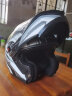 LS2双镜片揭面盔电动摩托车头盔男女高清耐磨赛车四季通用 FF370 哑黑灰竞速 L（建议55-56头围） 实拍图