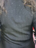 贝娜妮（Beinani）加肥加大码女装加绒加厚半高领打底衫女秋冬胖MM上衣胖妹妹针织衫 黑色 4XL建议175-200斤 实拍图