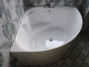 东鹏（DONGPENG）浴缸家用亚克力日式spa按摩浴缸小户型成人坐式酒店三角圆形浴缸 龙头缸1.1*1.1米 实拍图