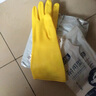 巧姨橡胶手套劳保工作耐磨耐用胶皮防水洗衣服洗碗女厨房家用 黄色加厚3双装 S(小码) 实拍图
