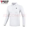 PGM 新品 高尔夫服装 男士长袖t恤 秋冬季翻领POLO衫 golf男装上衣 YF480-白色 M 实拍图